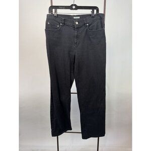 Jones NY Womens Black Stretch Jeans Size 10 petite Cotton & Spandex Blend Made I